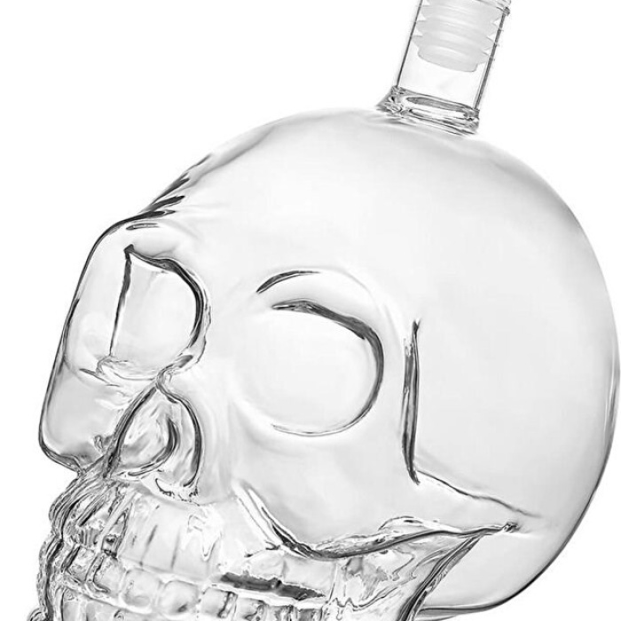 ® Yeni Ürün Crystal Head Kuru Kafa Cam Şişe  Hediyelik Sürahi (350 ML)